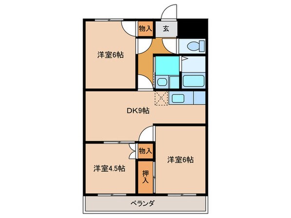 サンライフ弁天の物件間取画像